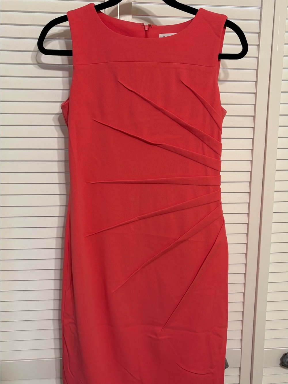 Calvin Klein Coral Sleeveless Sheath Dress